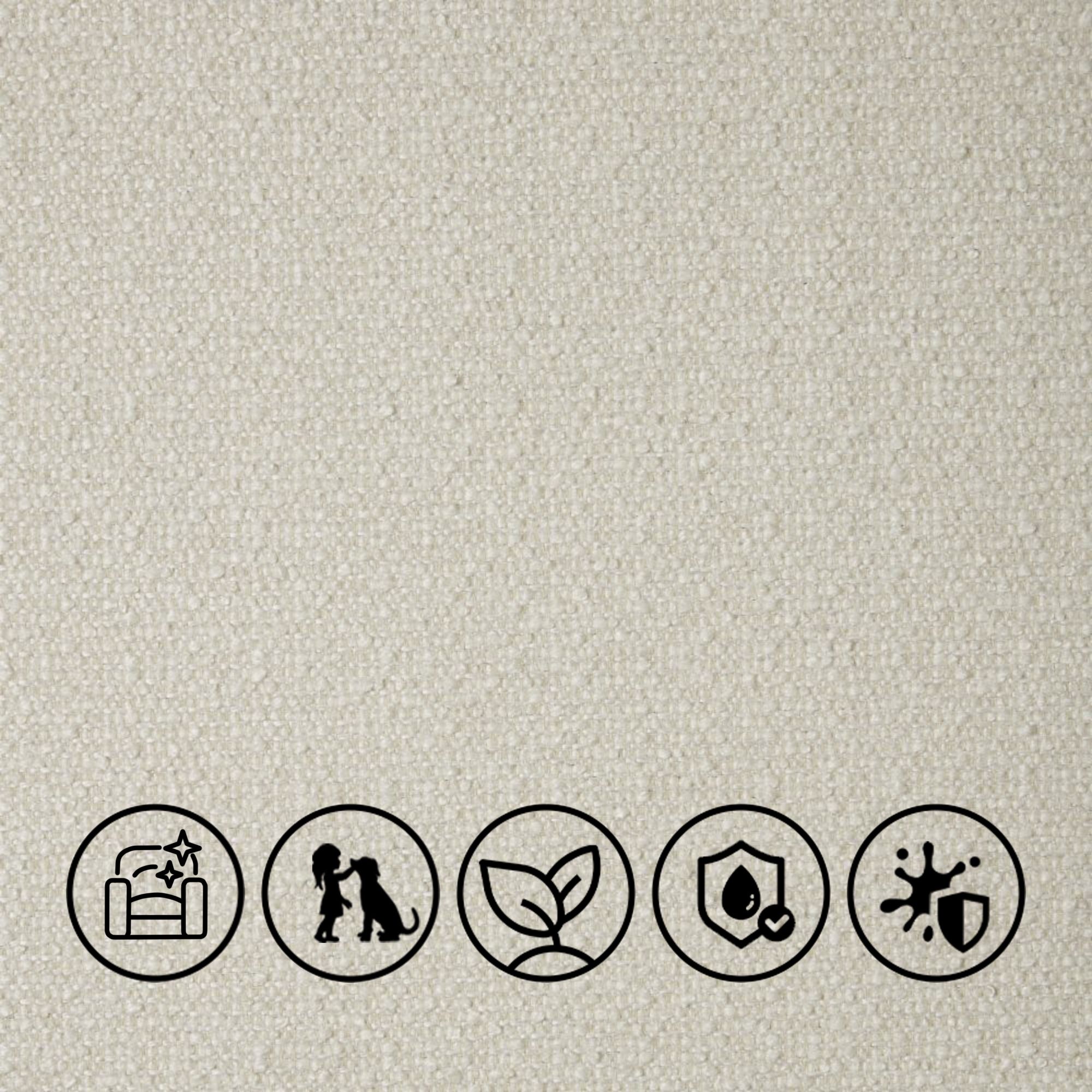 Luxury EasyClean Bouclé

EasyCare, Eco Friendly, Family Friendly, Stain Resistant, Waterproof

Composition: 100% Polyester (77% Recycled)

Seattle is a durable, easy-care boucle-like fabric with waterproof and stain-resistant technology, making spills effortless to clean. Its subtle woven pattern adds texture and style, while being environmentally friendly, perfect for family-friendly, practical interiors.